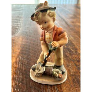 VTG Lefton Little Boy With Shovel Figurine Little Gardener Ceramic Retro Decor L